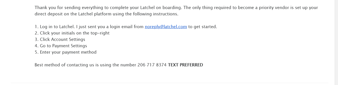 Latchel Service Provider Onboarding